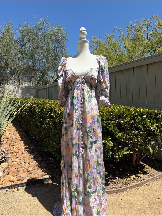 For Love And Lemons Dresses & Skirts - New! For Love and Lemons Floral long Sleeve Maxi Dress - Lavender & Pastel Print